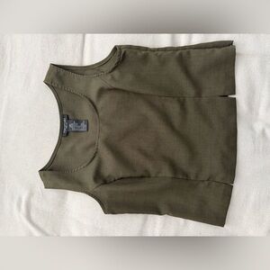 Perceptions Olive Tank Top in Deep Olive Green